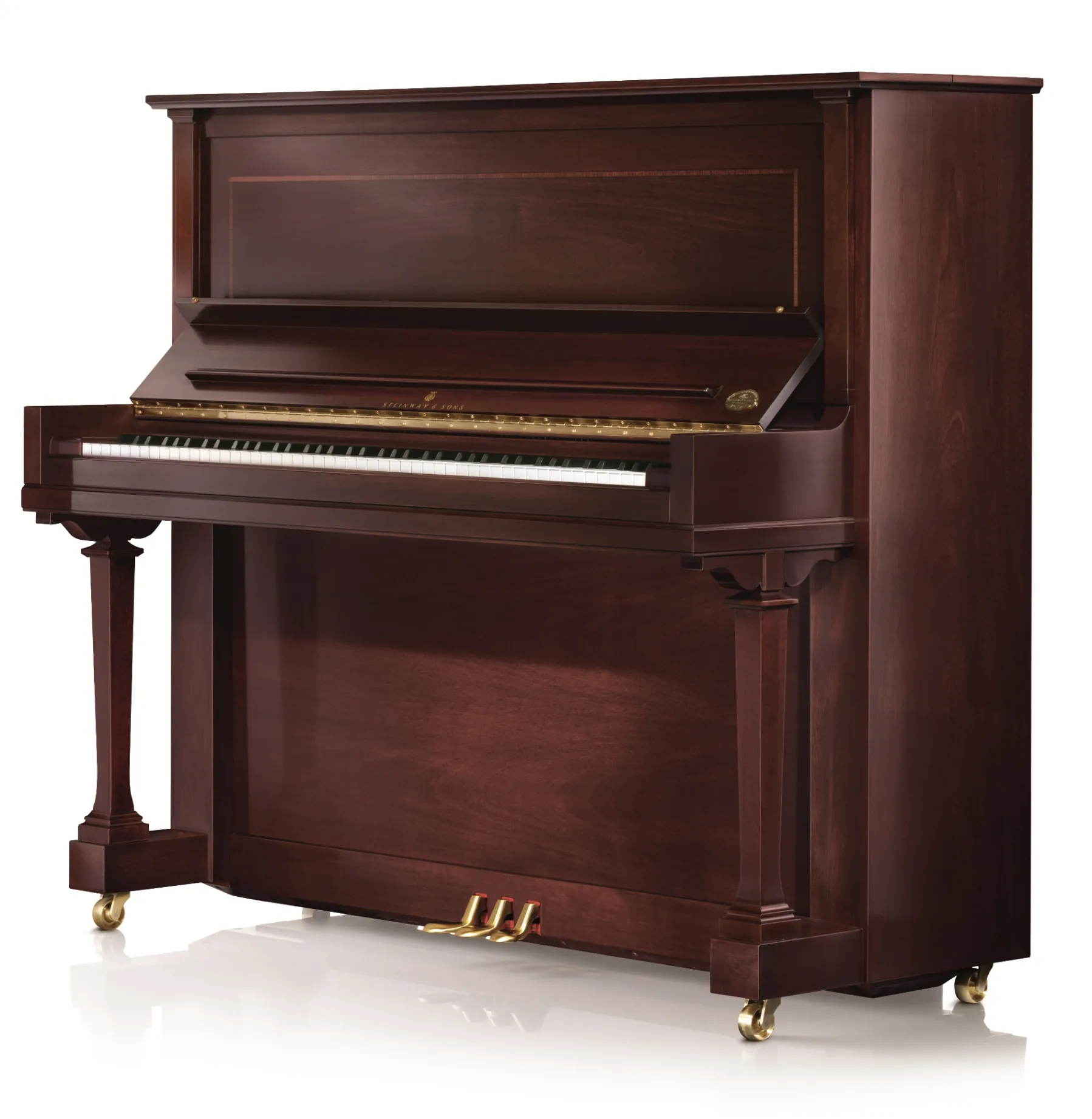 Old upright piano in dark wood Old upright piano in dark wood