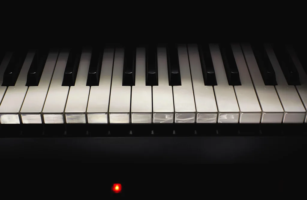 Clean and shiny digital piano keyboard Clean and shiny digital piano keyboard