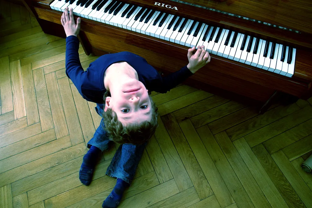 Young pianist at a piano Young pianist at a piano