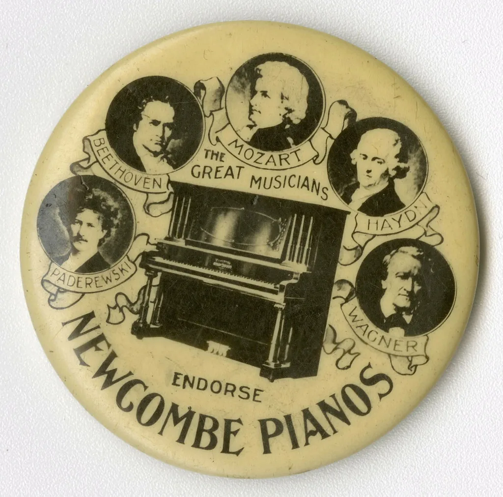 Médaillon publicitaire ancien pour pianos Médaillon publicitaire ancien pour pianos