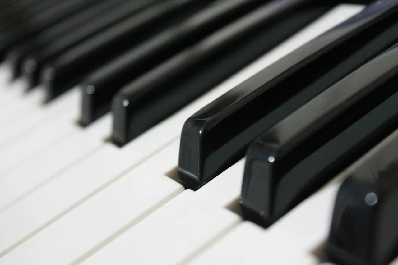 Black and white piano keys