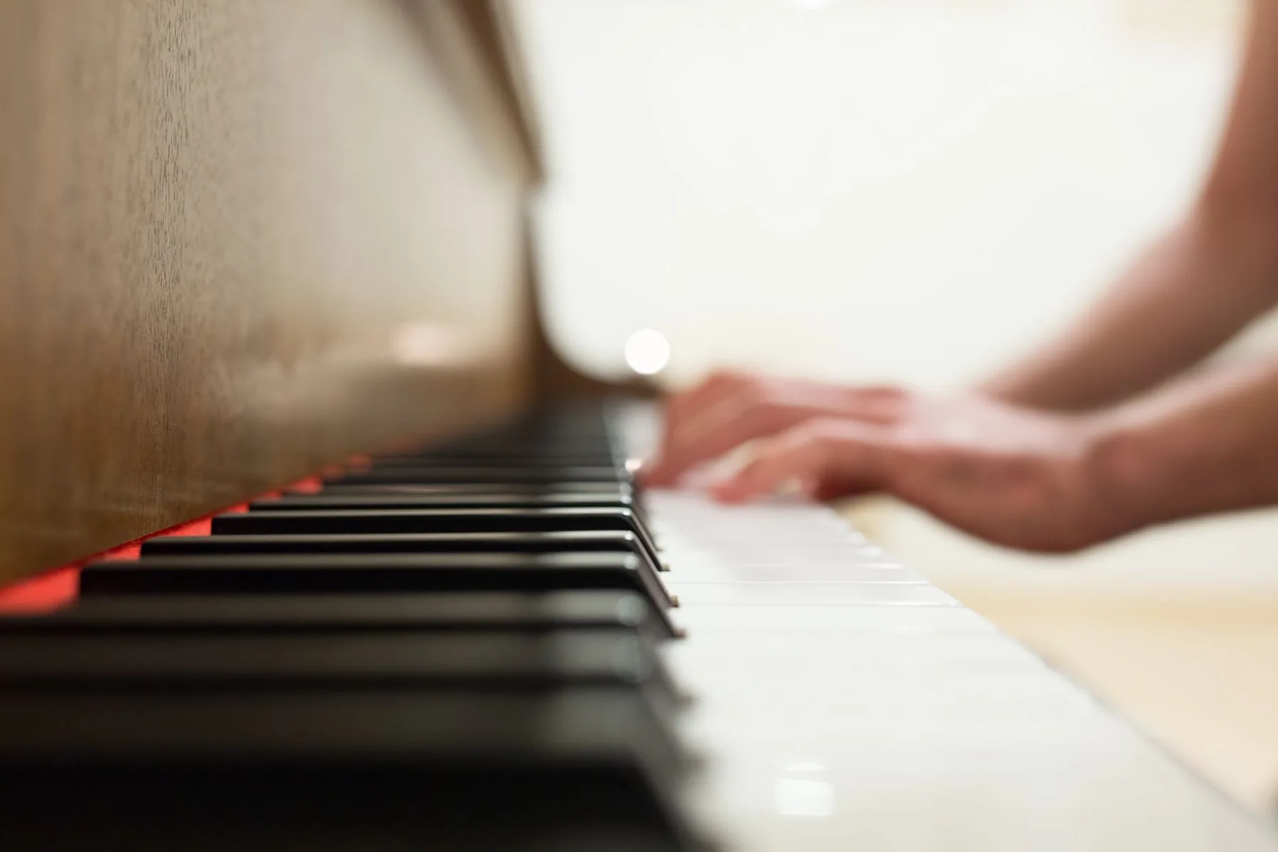 Pianist playing a keyboard Pianist playing a keyboard