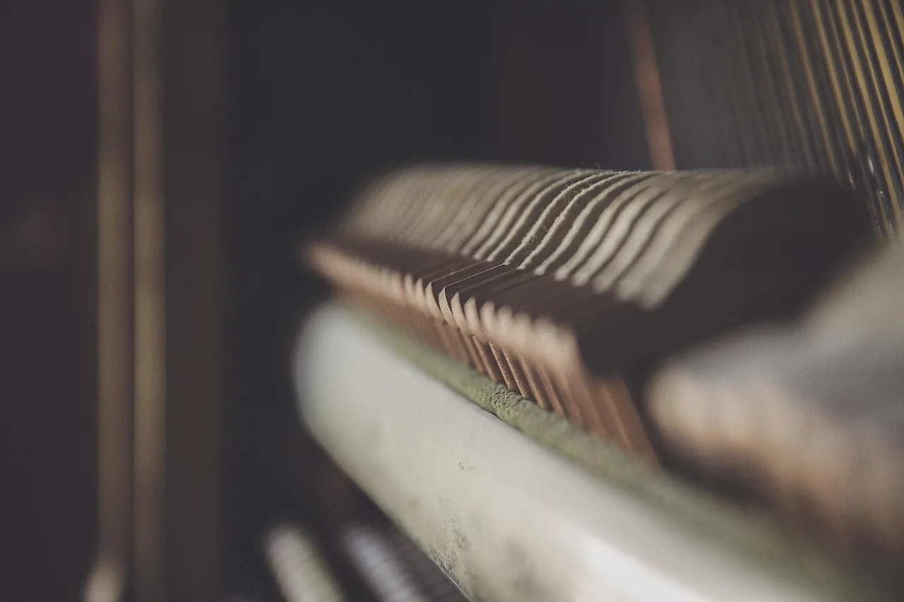 Internal mechanism of an acoustic piano Internal mechanism of an acoustic piano