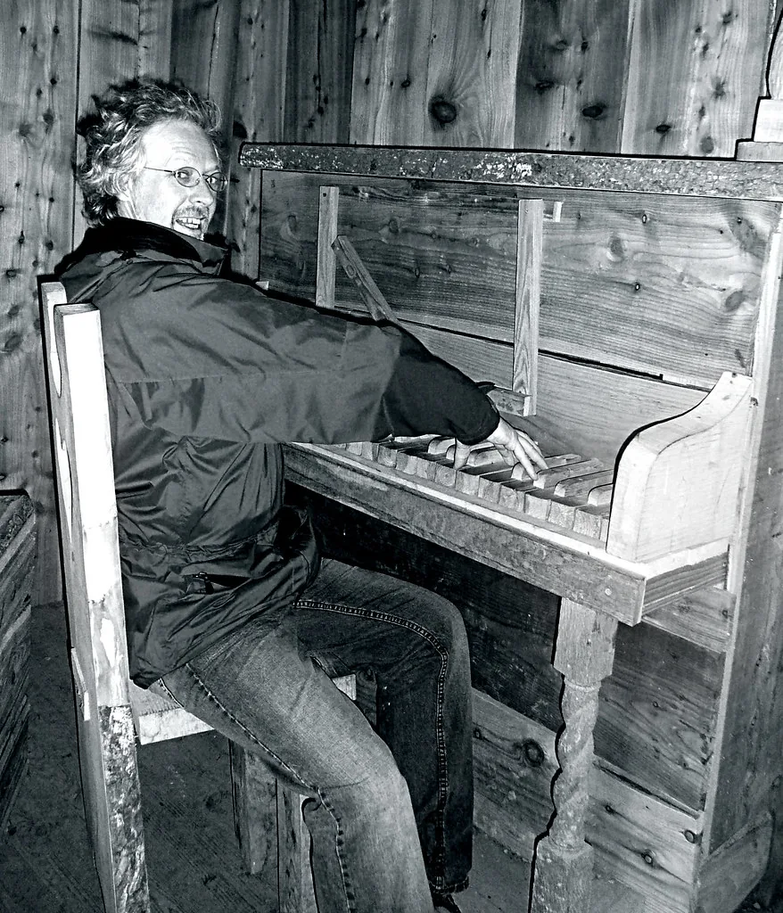 Musician playing an antique piano