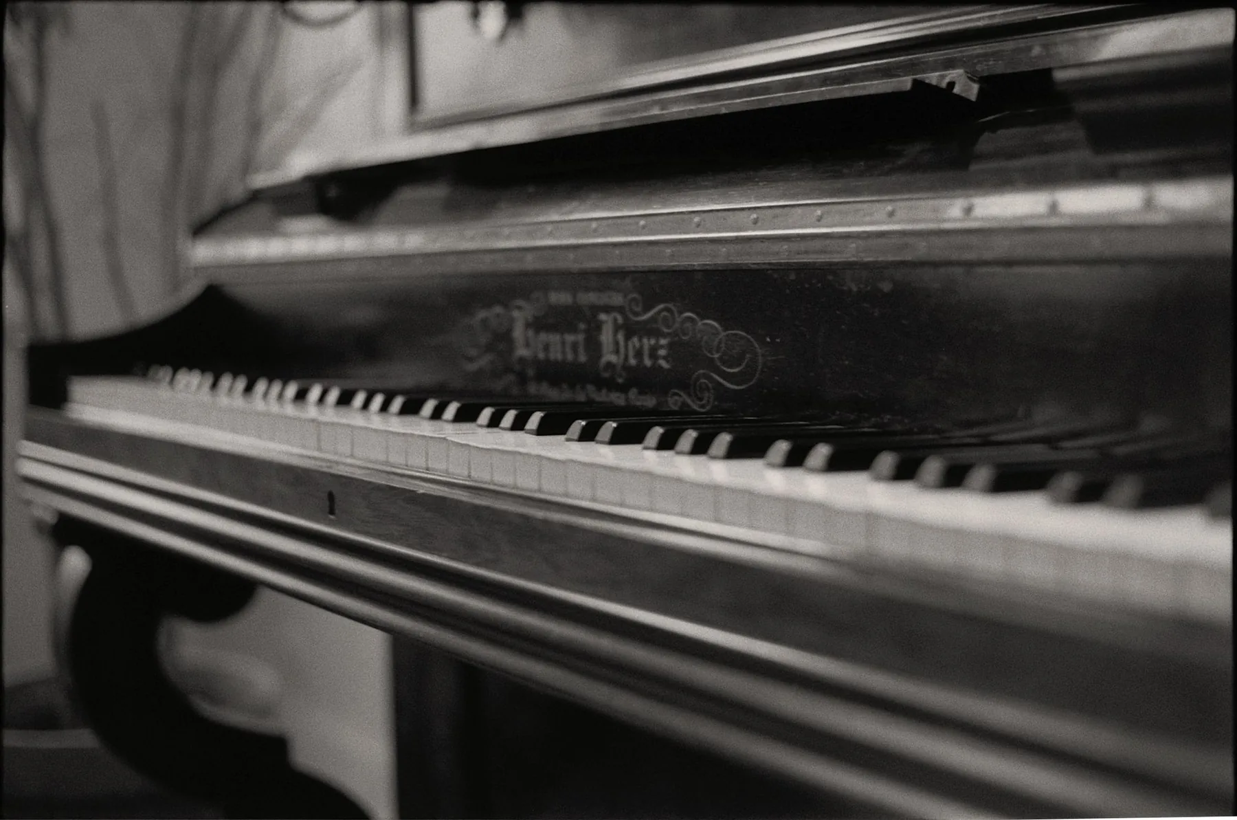 Old acoustic piano keyboard Old acoustic piano keyboard