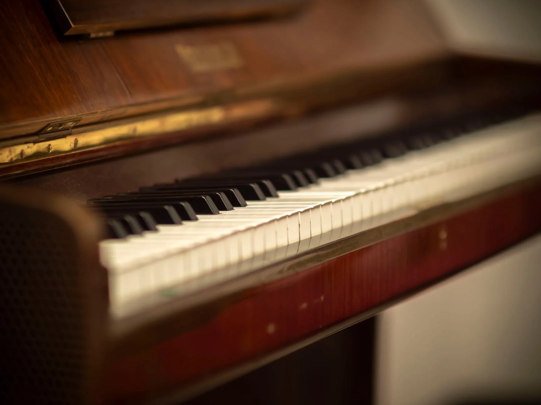Old wooden upright piano Old wooden upright piano