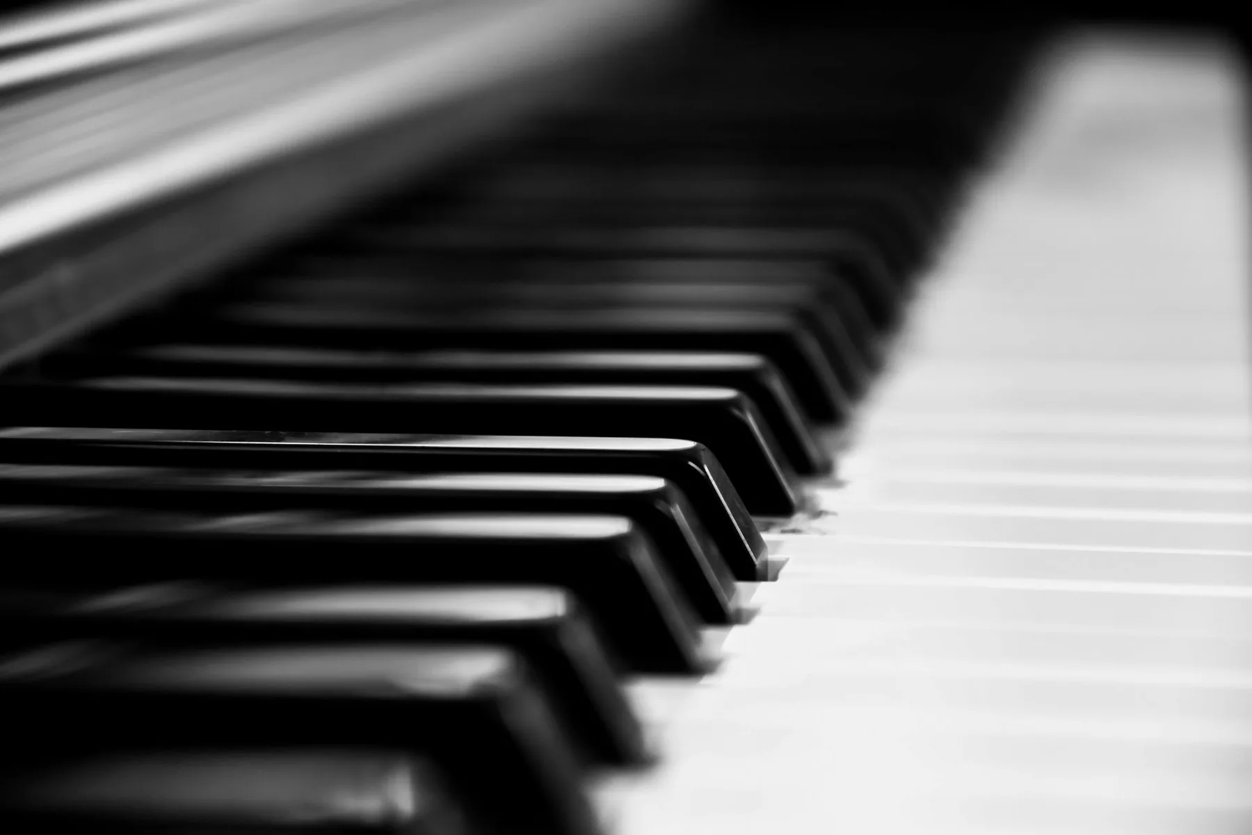 Close-up of a digital piano keyboard