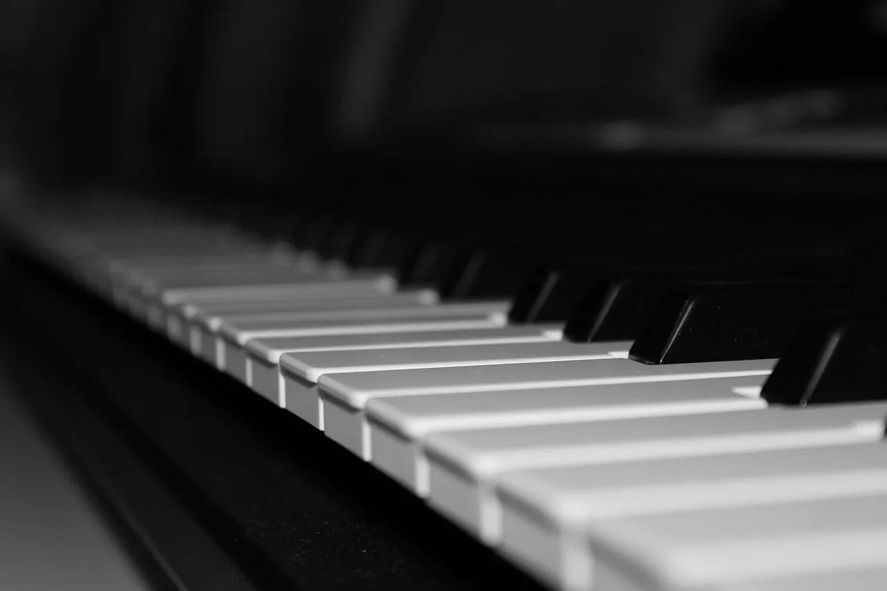 Touches de piano en noir et blanc Touches de piano en noir et blanc